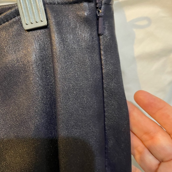 The row navy leather leggings zipper at ankle - Picture 4 of 7